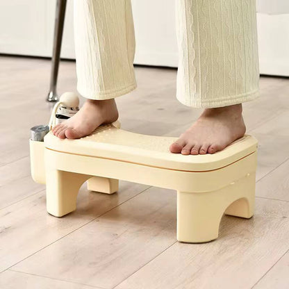 Ergonomic foldable / adjustable footrest with storage space