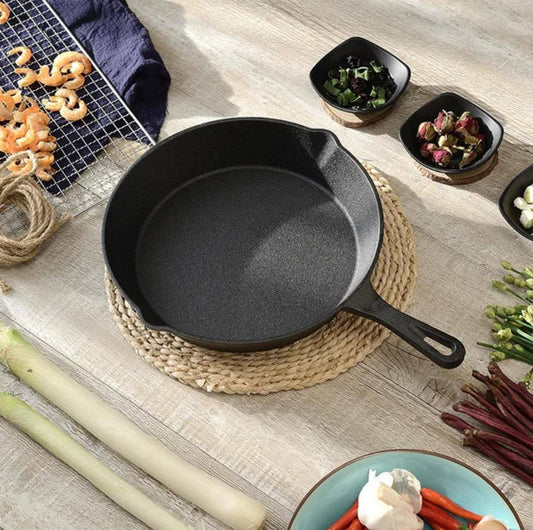 Extra Large 30cm Cast Iron Skillet Fry Panl