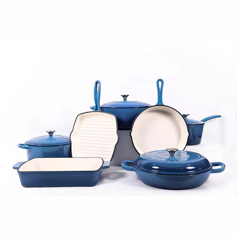 11pcs cast iron cookware