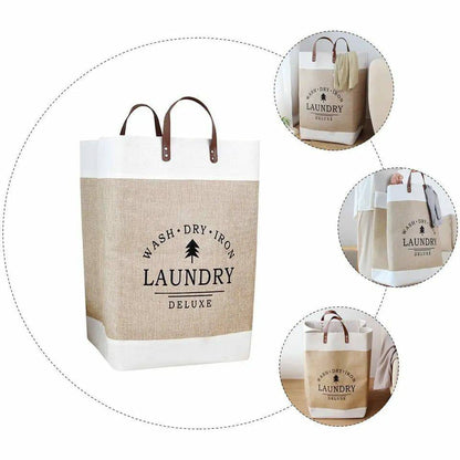 Large capacity foldable laundry deluxe basket