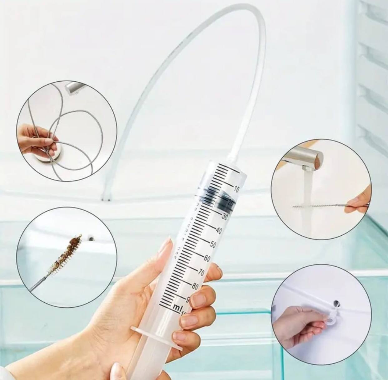 5pcs Refrigerator Drain Clog Remover Kit