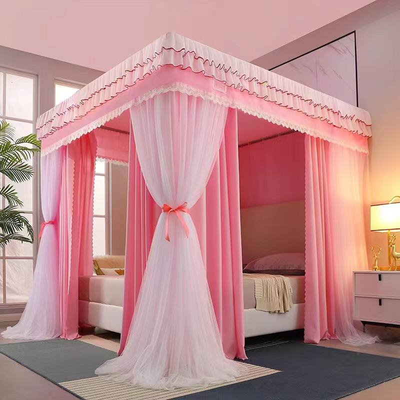 Quality Heavy Duty  4 stand Decorative Mosquito Net/Bed Curtain