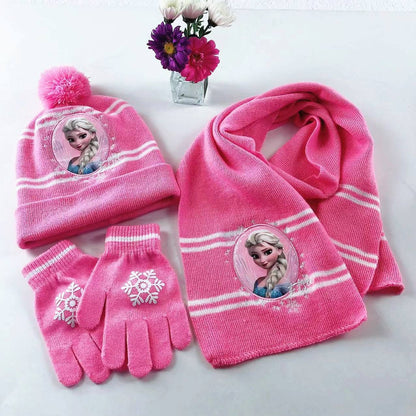 beautiful 3 set cartoon themed hat,