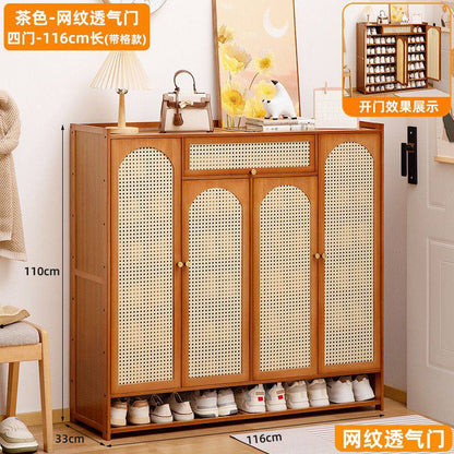 Wooden bamboo shoe rack / storage cabinet