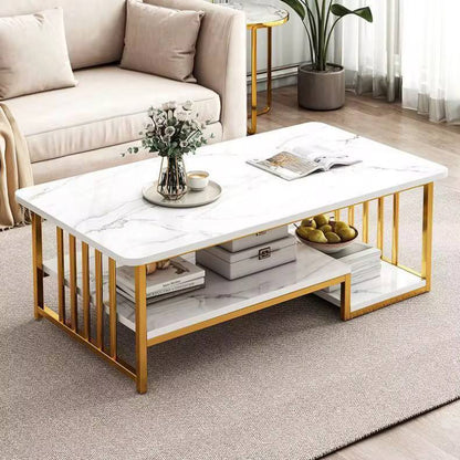 White marble coffee table