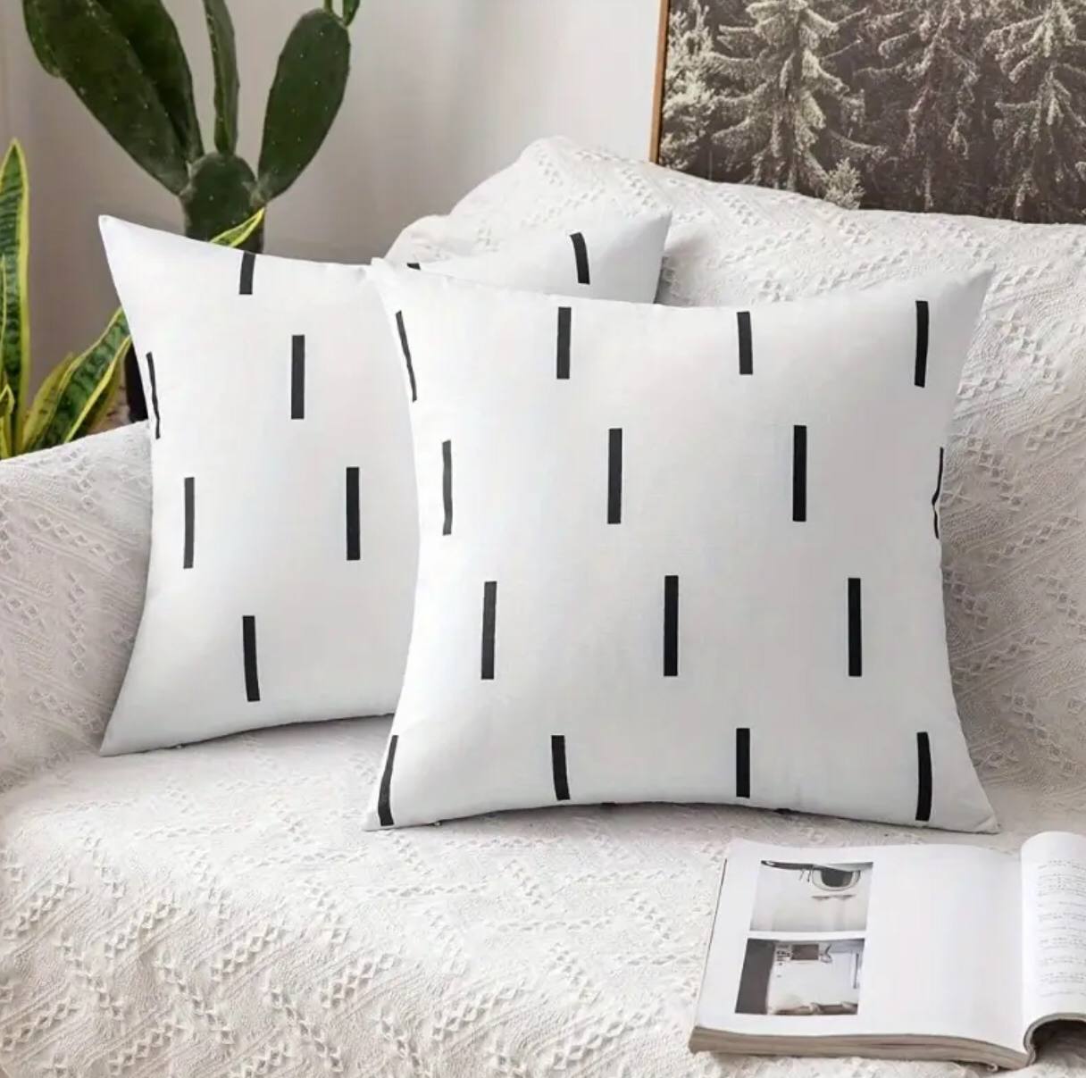 Geometric nordic throw covers/cases.