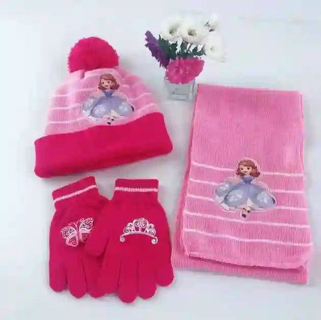 beautiful 3 set cartoon themed hat,