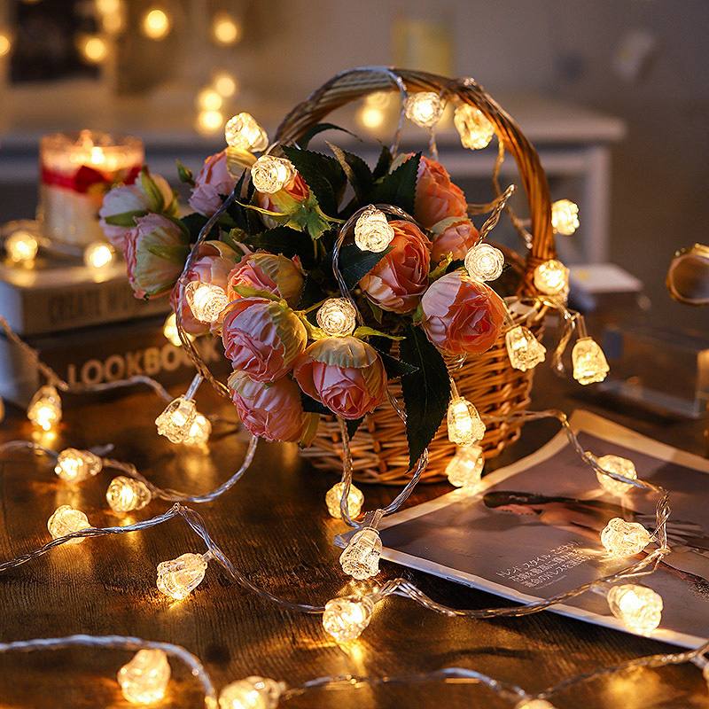 10 METERS Christmas Flower Shapes LED LIGHTS FAIRY WITH REMOTe