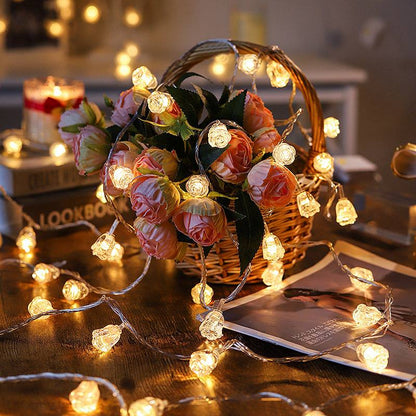 10 METERS Christmas Flower Shapes LED LIGHTS FAIRY WITH REMOTe