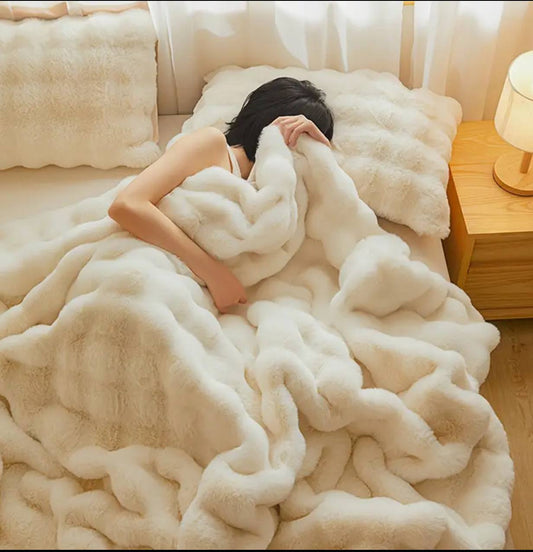 Premium quality Soft Bubble Winter Throw Blanke
