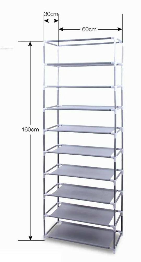 10 Tier Dustproof 27 Pairs Shoes rack, shoe Storage Organizer