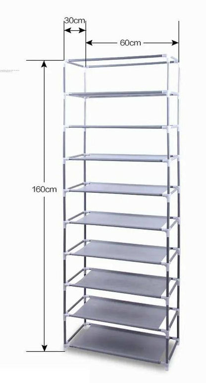 10 Tier Dustproof 27 Pairs Shoes rack, shoe Storage Organizer
