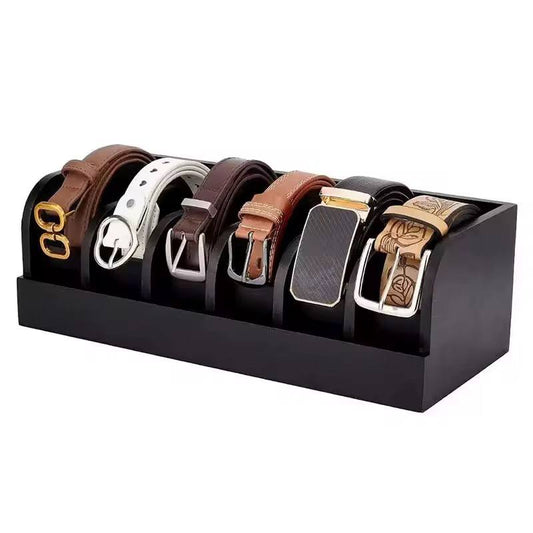 Premium bamboo belt organizer