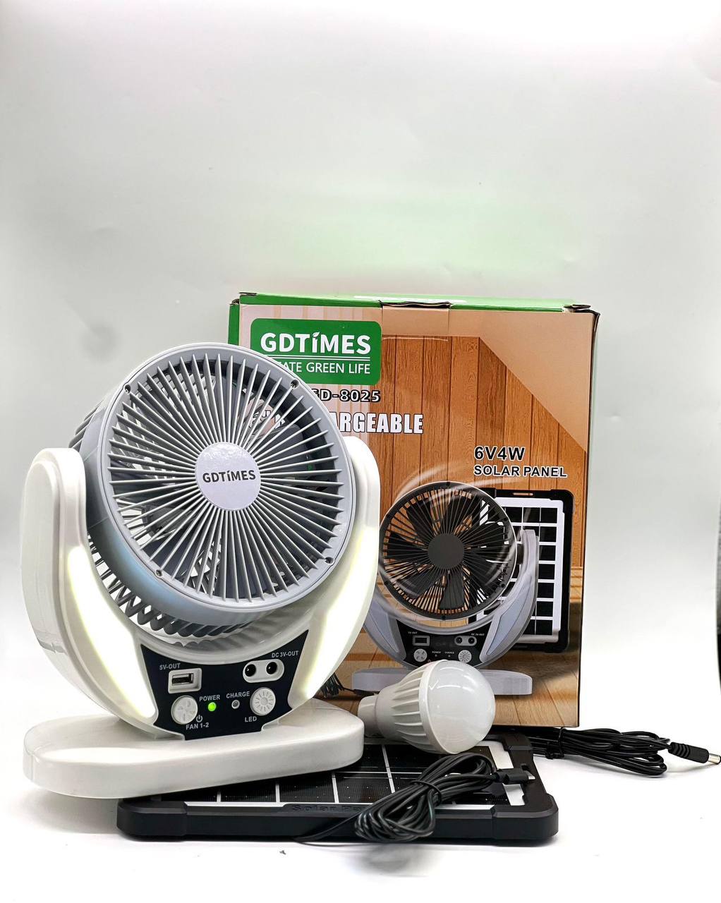 GDTimes 6" Rechargeable Box Fan.