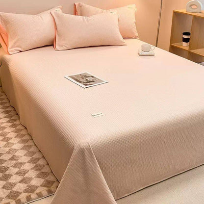 Waffle Bed Coverlet Set with pillow cases