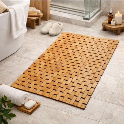 Bamboo Wood Bath Mat