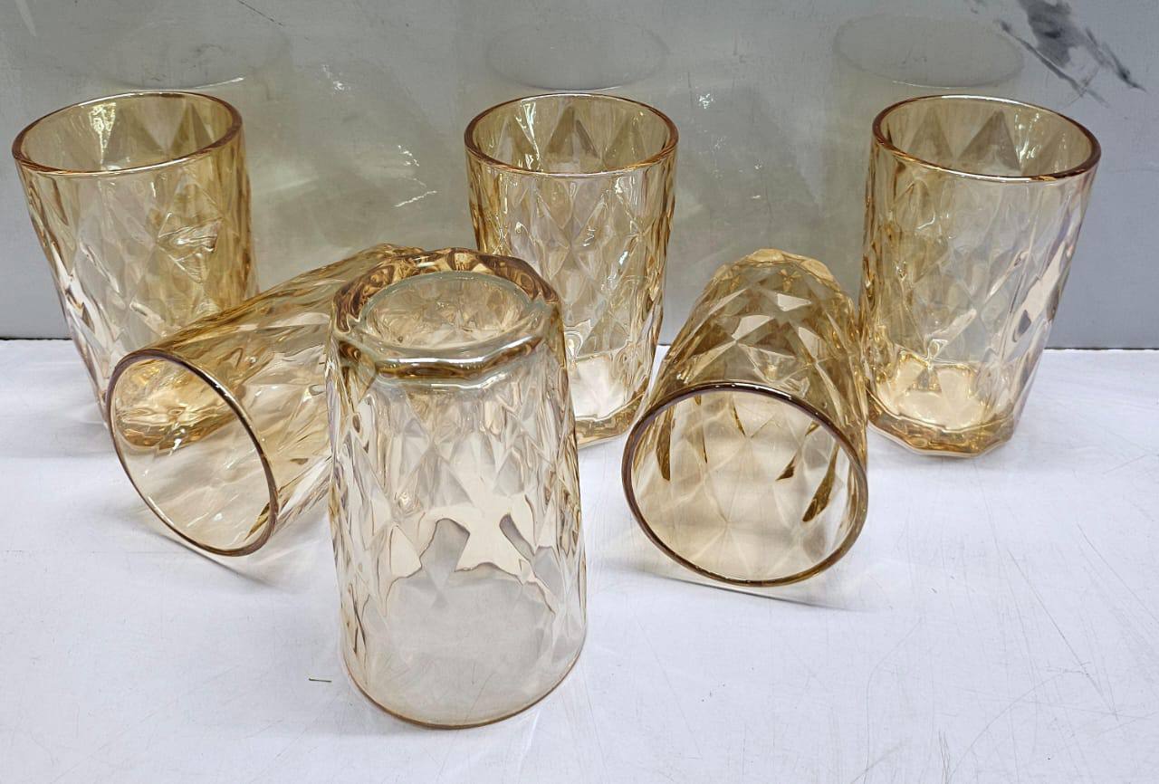 Coloured Heavy gauge thick WATER glass now available