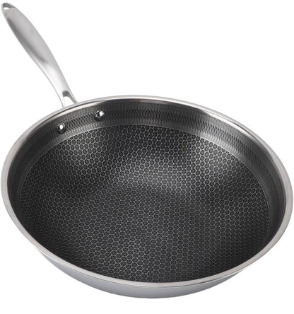 28cm Non-Stick Honeycomb Stainless Steel Frying Pan