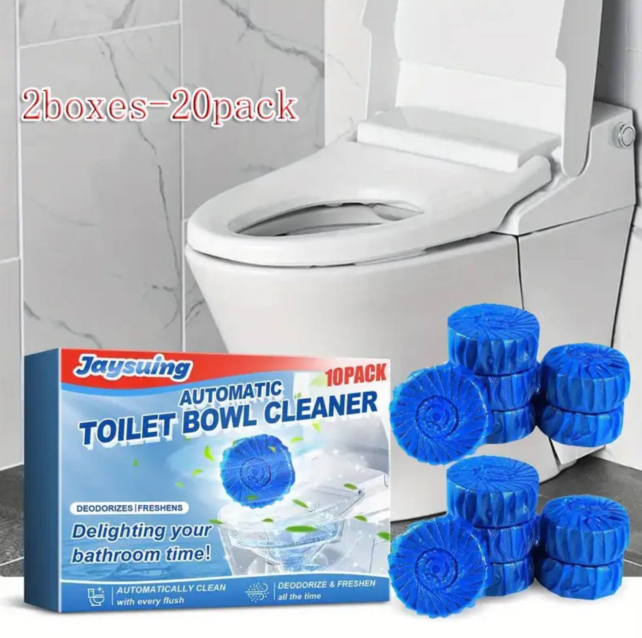 Blue bubble toilet cleaner