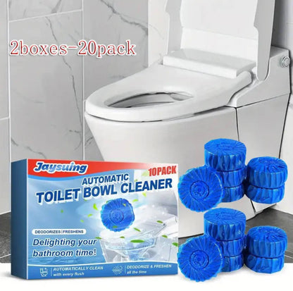 Blue bubble toilet cleaner