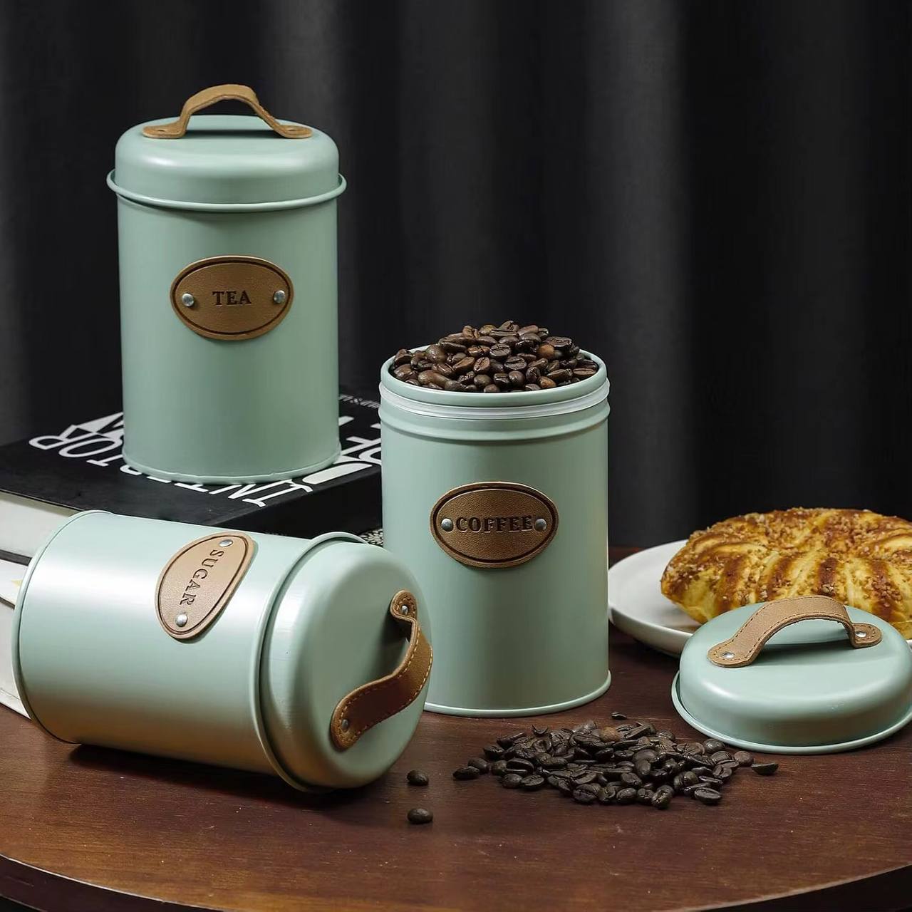 3pc Alloy  Canister Set