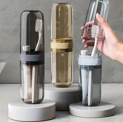Portable travel toothbrush/toothpaste holders