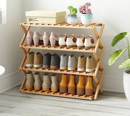4 Tier Stackable Shoe Rack.