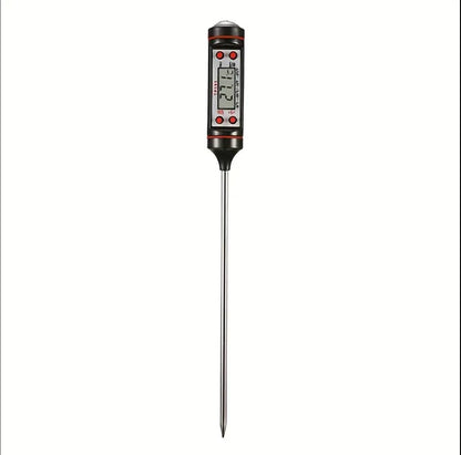 Digital food thermometer battery operated with led display