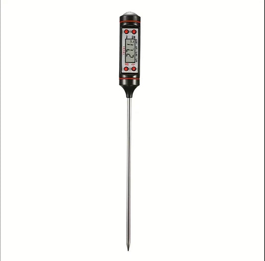 Digital food thermometer battery operated with led display