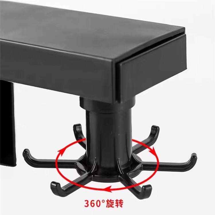 Multifunctional shelf 6  rotating hooks organizer