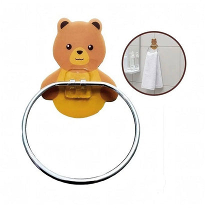 Self-Adhesive Free Punching Wall Mounted Stainless Steel animal Towel hook