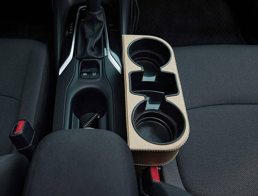 Car Cup Holder with Phone Holder & double Side Holders with high Quality Leather Cover