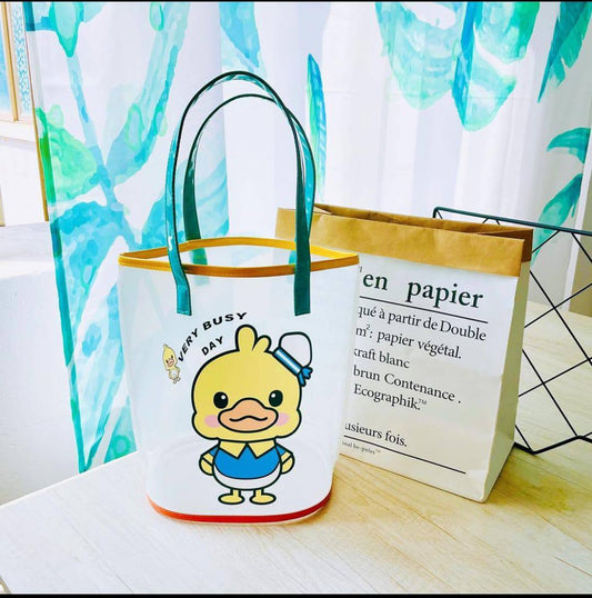 Clear tote duck bag, Sand Toy Storage Bag.