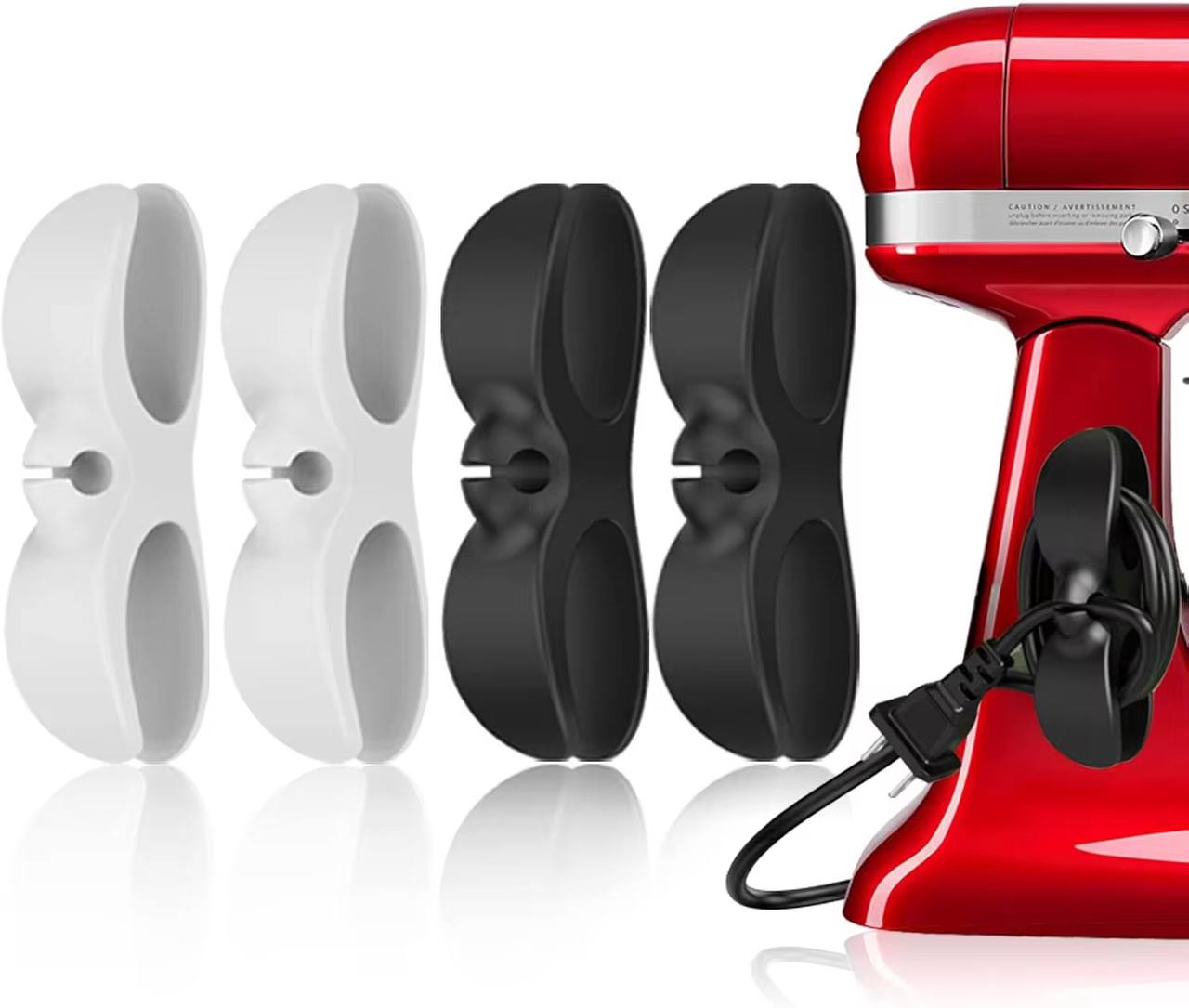 Wire Cable Organizer Tidy Management Clips Holder Adhesive Cord Storage Wrapper Winder for Kitchen Appliances Computer