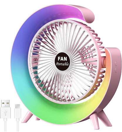 Portable rechargeable desktop Fan