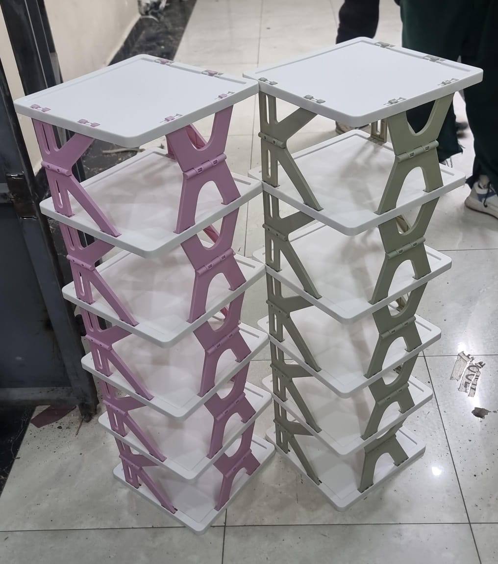 275mm² x 95cm high 6 layer Foldable Retracting shoe rack