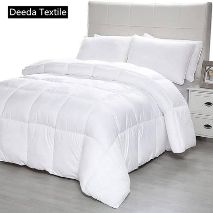 white striped cotton binded duvets