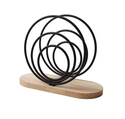 Elegant Metal Napkin Holders with Wooden Base
