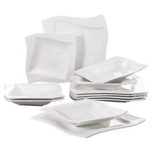 24pcs Danny home ceramic wavy dinner set