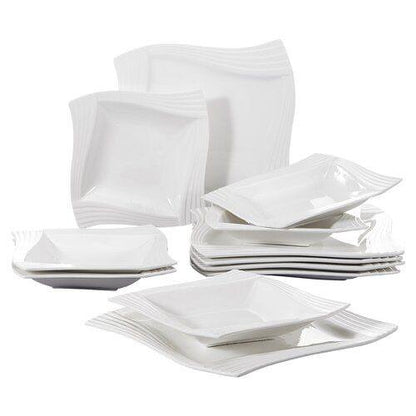 24pcs Danny home ceramic wavy dinner set