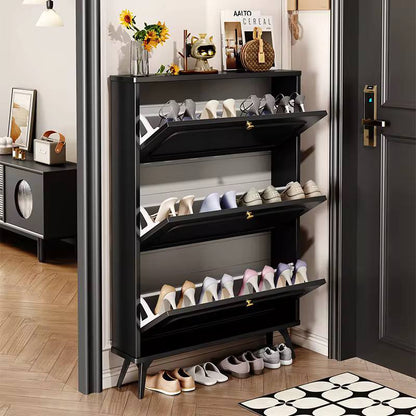 Bucket flip shoe cabinet