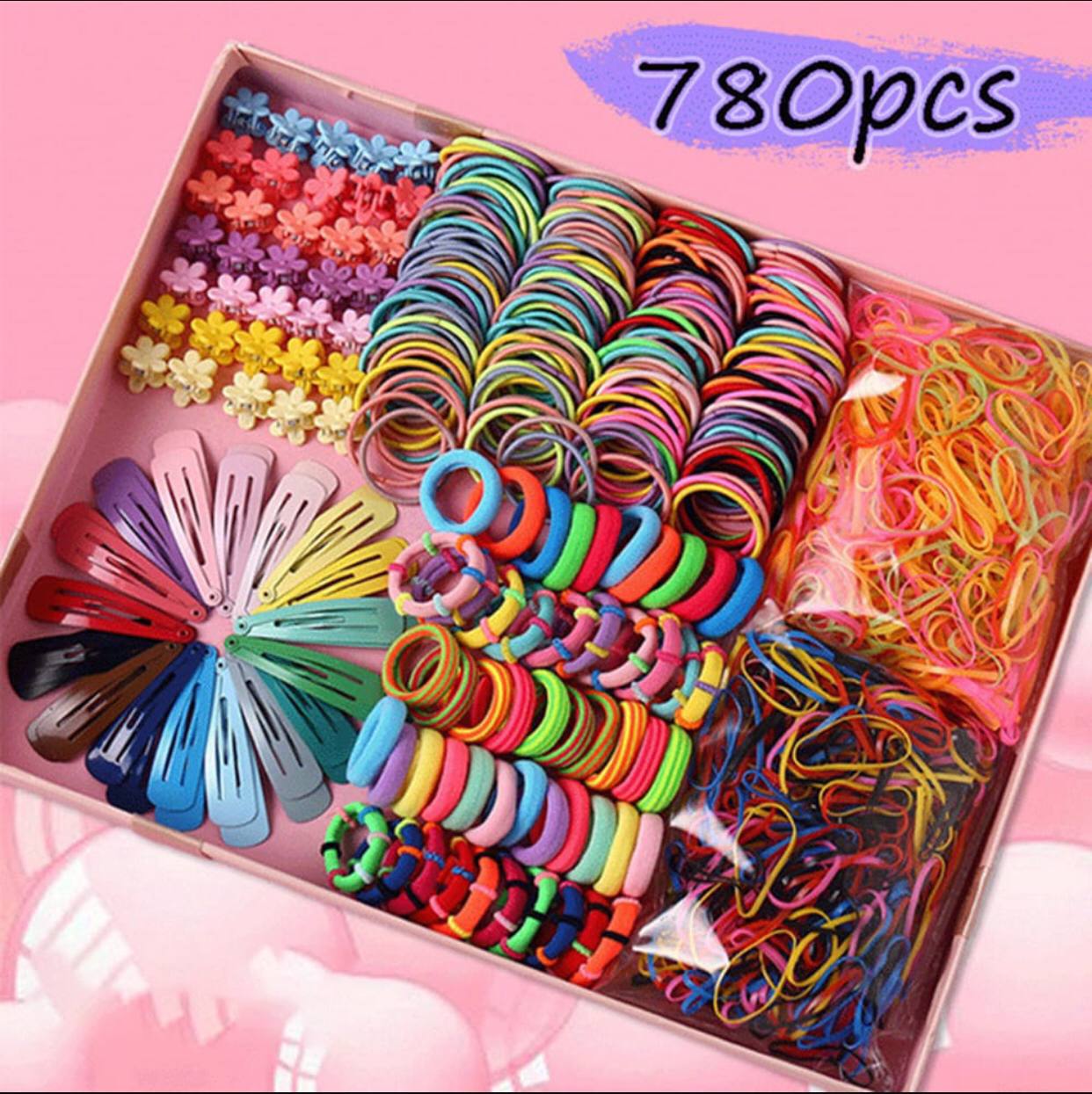 Girls Colorful Hair Bands Set Nylon
