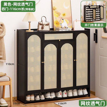 Wooden bamboo shoe rack / storage cabinet