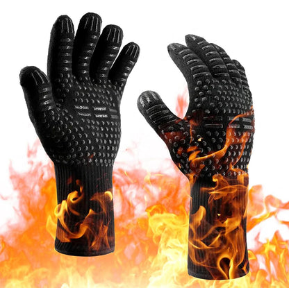 Barbeque fireproof gloves a pair