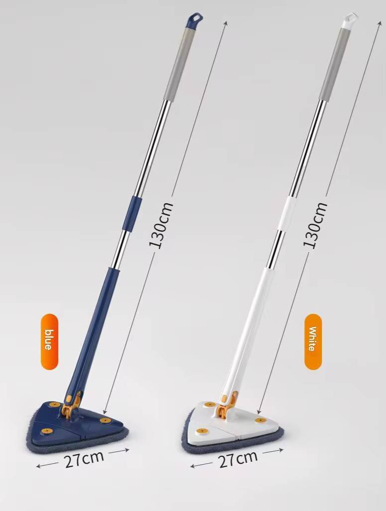 Triangle Mop 360 Rotatable Extendable Adjustable Cleaning Mop For Tubs, Tile Floor, Wall, Ceiling