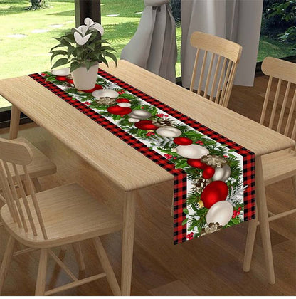 Christmas Table Runner Xmas Linen Table Cover Merry Christmas Decorations  Tablecloth