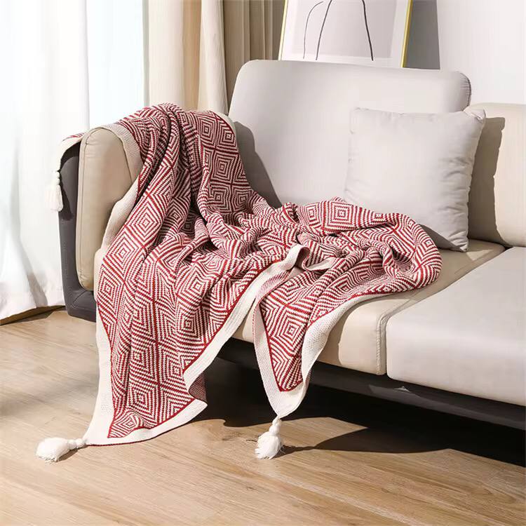 Bohemian knitted throw blankets