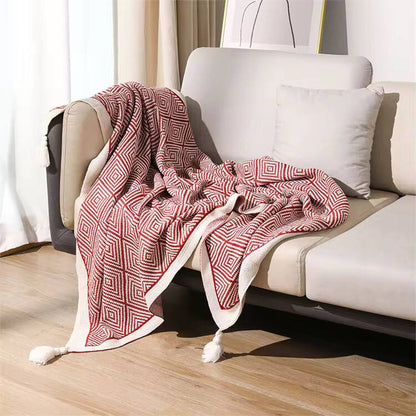 Bohemian knitted throw blankets
