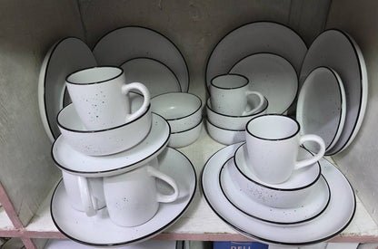24pcs Reactive Glazed Ceramic Dinneer set