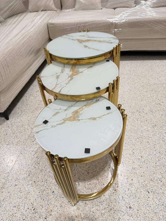 3 in 1 executive pure marble table